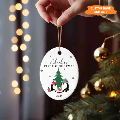 Petthouse | Personalized Baby's First Christmas Ornament 2024, First Christmas Ornament, Christmas Tree