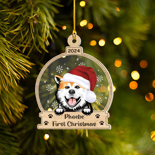 Petthouse | Personalized Dog Ornament, First Christmas Dog Ornament, Dog Lover Gift, Dog Ornament