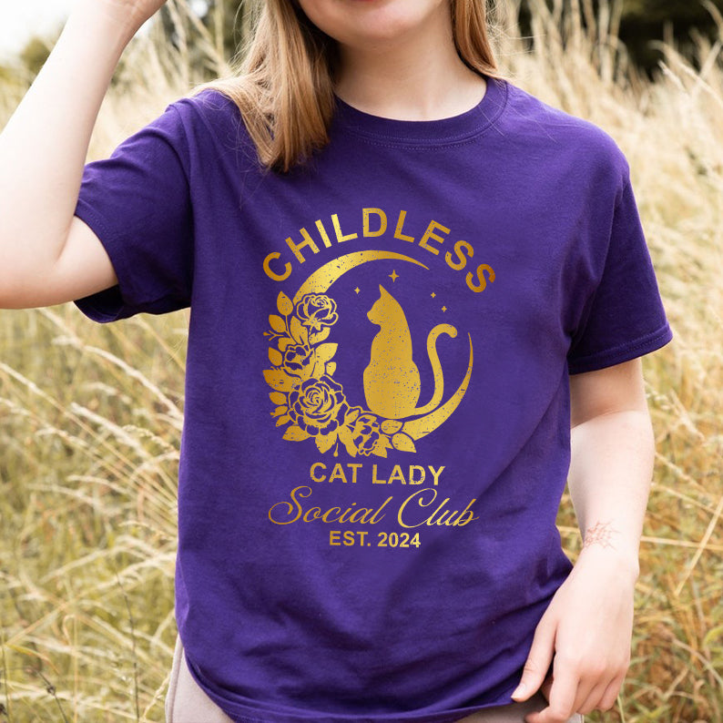 Petthouse | Childless Cat Lady Shirt, Childless Cat Lady Social Club Shirt, Girl Power 2024 Shirt