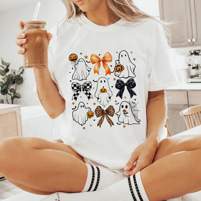 Petthouse | Coquette Halloween Shirt, Cute Ghost Pumpkin Shirt, Spooky Season Social Club Shirt