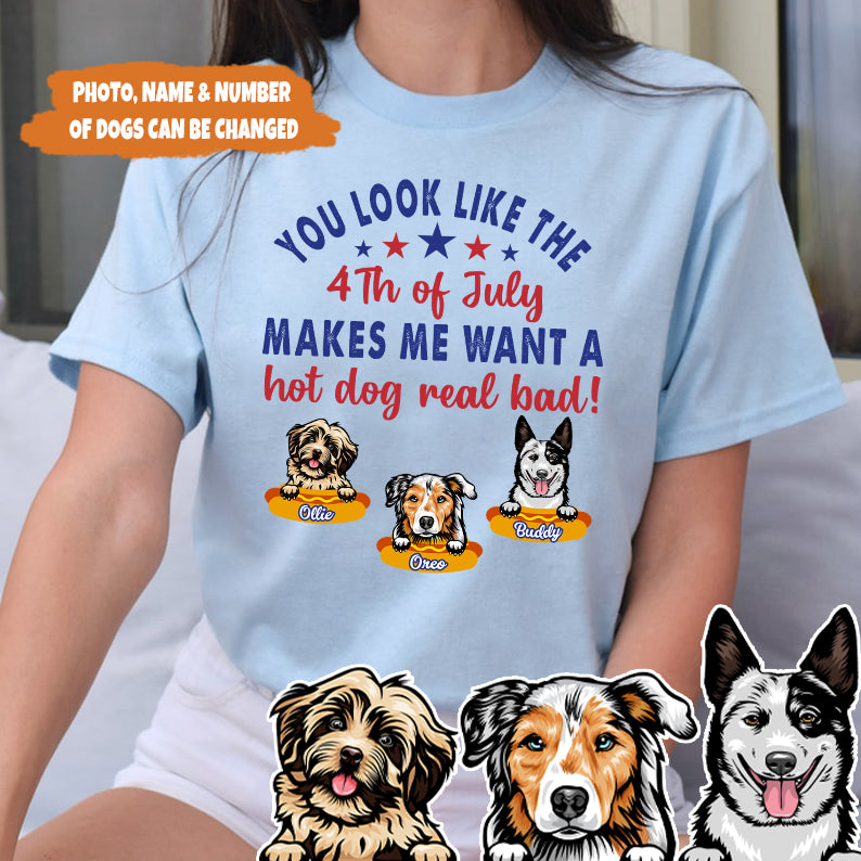 Petthouse | Custom Dog You Look Like The 4th Of July Shirt, Dog 4th Of July, Dog Patriot Shirt