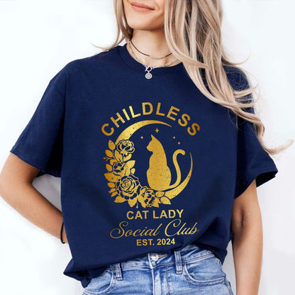 Petthouse | Childless Cat Lady Shirt, Childless Cat Lady Social Club Shirt, Girl Power 2024 Shirt