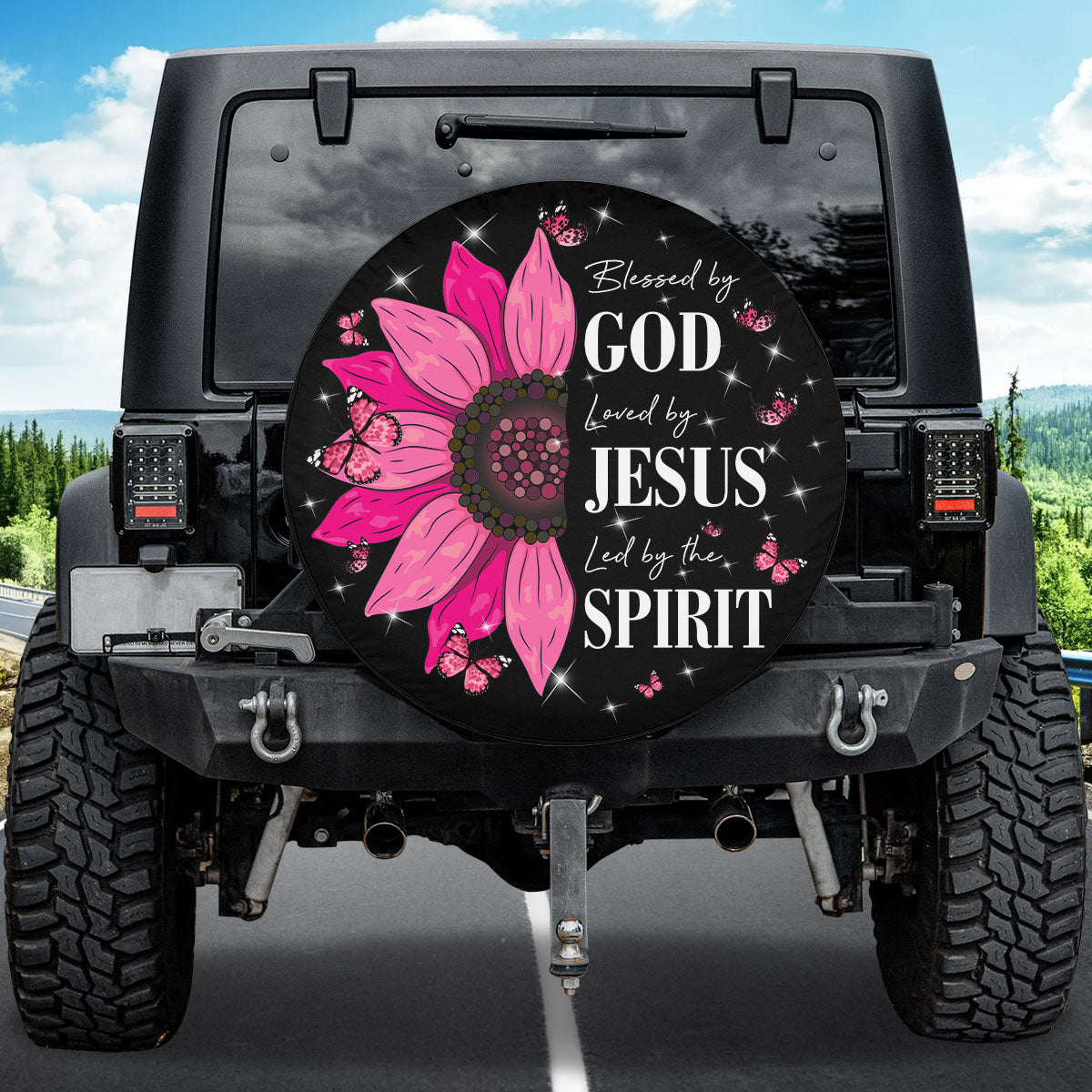 Petthouse | God Jesus Spirit Spare Tire Cover Christian Tire Protector Bible Verse Gift Truck Decoration God's