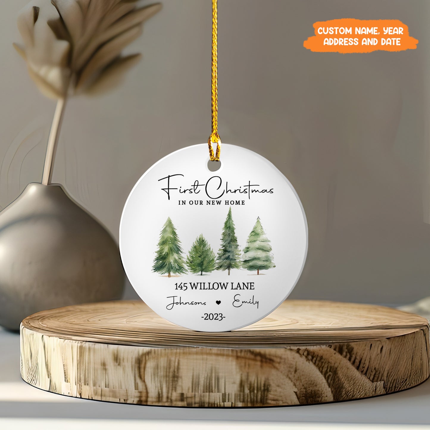 Petthouse | Personalized First Christmas In Our New Home Ornaments, 2024 Home Keepsake, Christmas Gift