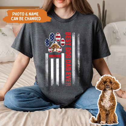 Petthouse | Custom Dog Dad Dog Dad Shirts, Independence Day Lover Dog Shirt Father's Day Tshirt