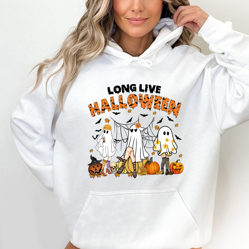 Petthouse | Long Live Halloween Vintage Women Shirt, Spooky Season Tshirt, Cute Ghost Thick Thighs