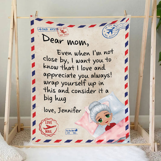 Petthouse | Personalized Blanket To My Mom, Mothers Day Gifts From Her Son, Mother Wrap Yourself Cozy Blanket