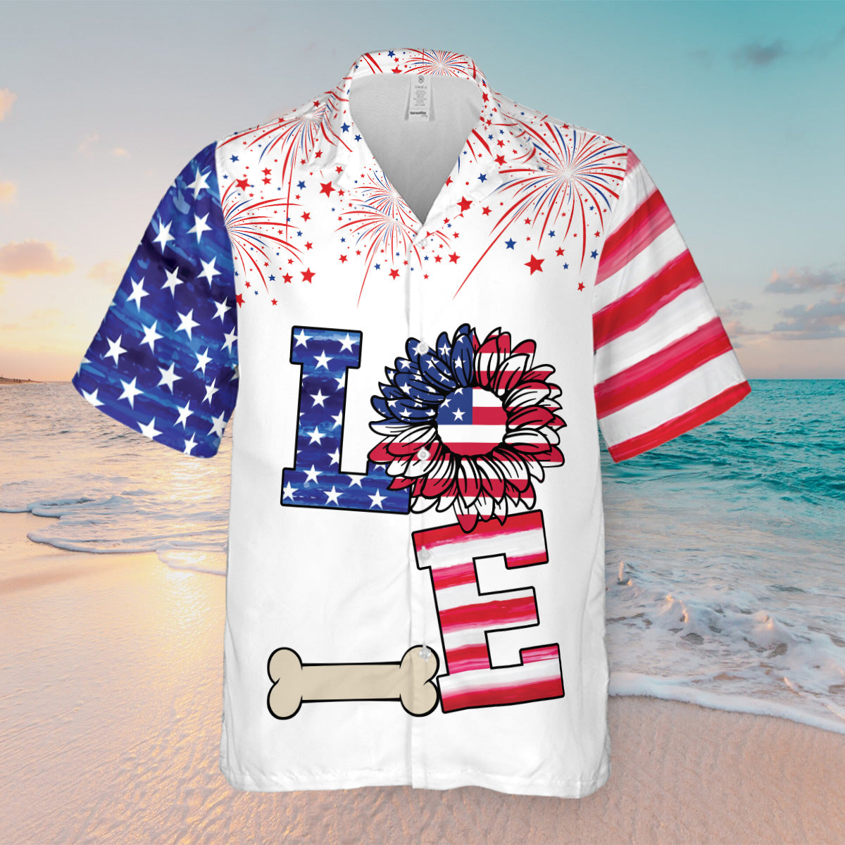 Petthouse | Personalized Dog Lover Hawaiian Shirt, 4th Of July Independence Day, Gift Pet Lovers