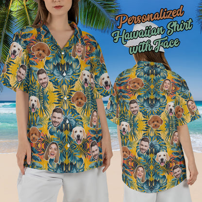 Petthouse | Custom Hawaiian Shirt With Face, Funny Summer Fattern Beach Gift Family