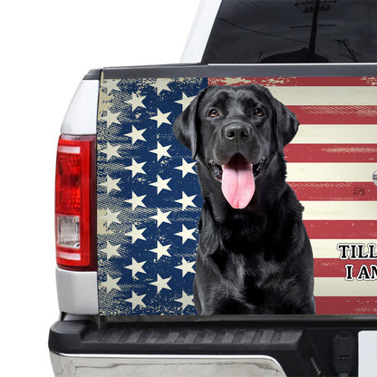 Petthouse | I Am Your Labrador Retriever Dog Tailgate Wrap Tailgate Vinyl Wrap American Flag American