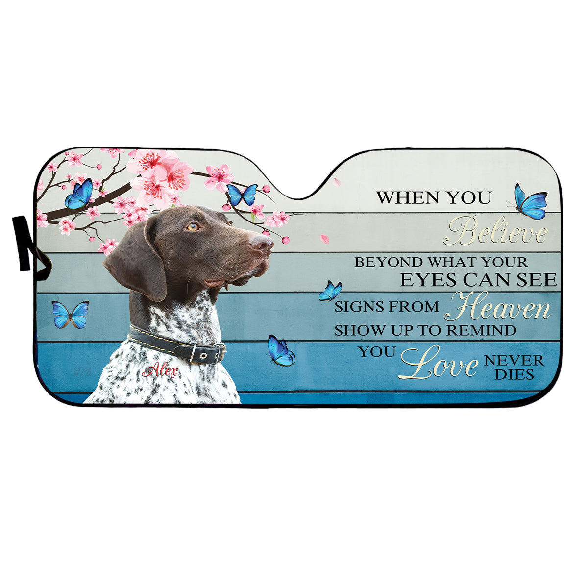 Petthouse | Customized Window Shade German Shorthaired Pointer Windshield Sun Shade Dog Memorial