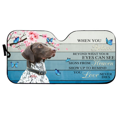 Petthouse | Customized Window Shade German Shorthaired Pointer Windshield Sun Shade Dog Memorial