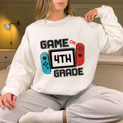 Petthouse | Custom Game On Forth Grade Shirt, Back To School 4th Grade Shirt, Boys Gamer Student