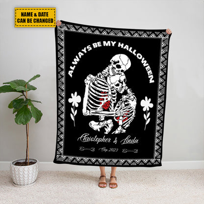 Petthouse | Boyfriend Gifts Gothic Skeleton Blanket Personalized Christmas Couple Gifts For Him Valentine Day