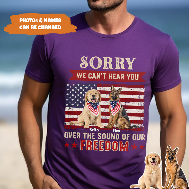 Petthouse | Custom Dog Happy 4th July Sound Of Freedom Dog Shirt, Independence Day, Gift Dog Lovers