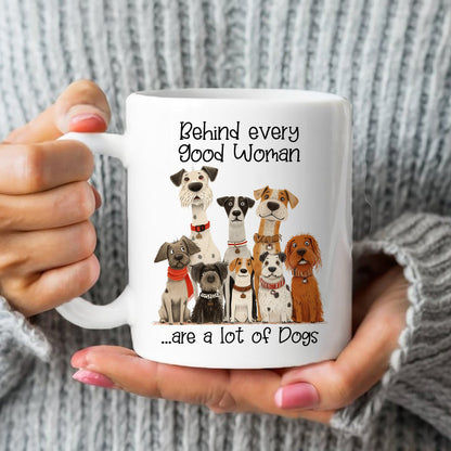 Petthouse | Dogs Women Behind Every Woman Is A Lot Of Dog Shirt, Dog Day Novelty Shirt, Dog Mom Gift