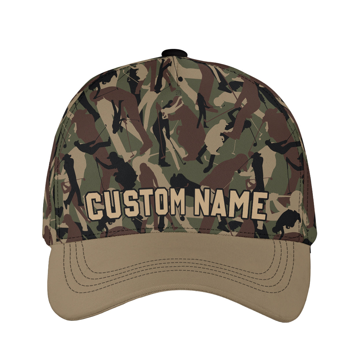 Petthouse | Customized Name Golf Soldier Golf Camo Pattern Baseball Cap Camouflage Pattern Hat Gift For Golf Players