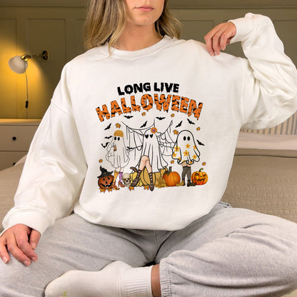 Petthouse | Long Live Halloween Vintage Women Shirt, Spooky Season Tshirt, Cute Ghost Thick Thighs