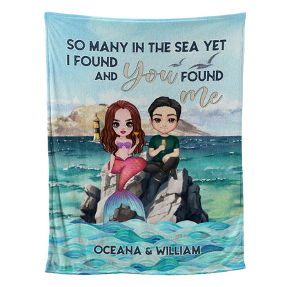 Petthouse | Custom Couple In The Sea Fleece Blanket, Valentines Gifts For Diving Lovers, Newlywed Bedroom