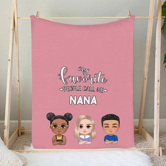 Petthouse | Perfect Mothers Day Fleece Blanket For Great Grandmother, My Favorite People Call Me Nana Blanket