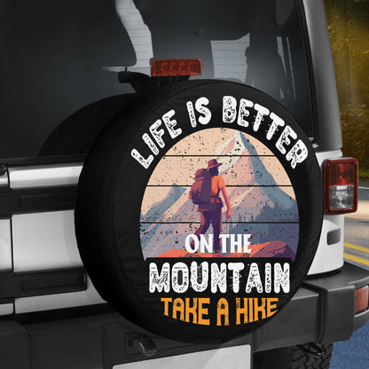 Petthouse | Hike Mountain Adventure Spare Tire Cover Love Hiking Tire Protector Truck Cover Hikers Gift Truck