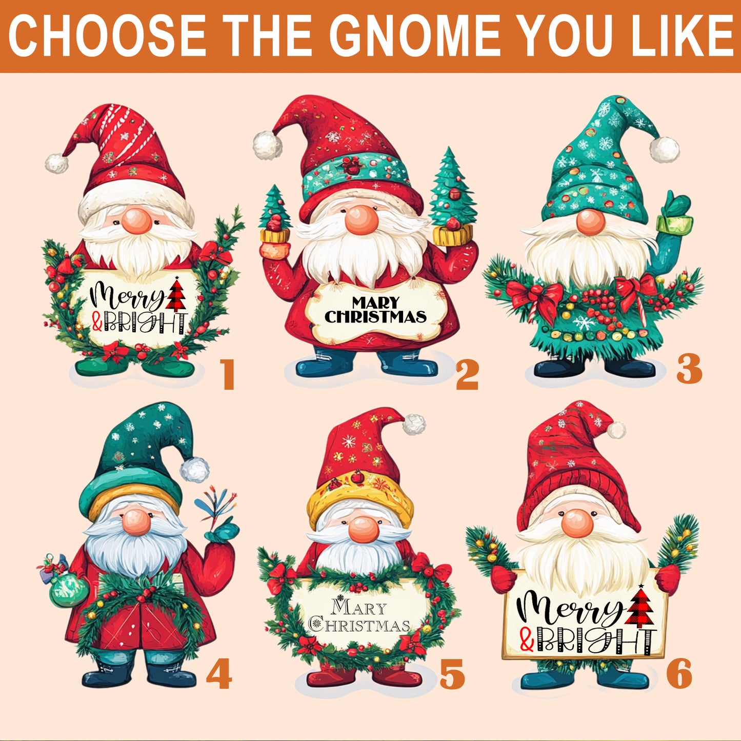 Petthouse | Christmas Gnome Ornaments Hanging, Christmas Gift, Mary And Bright Gnome, Christmas Ornament