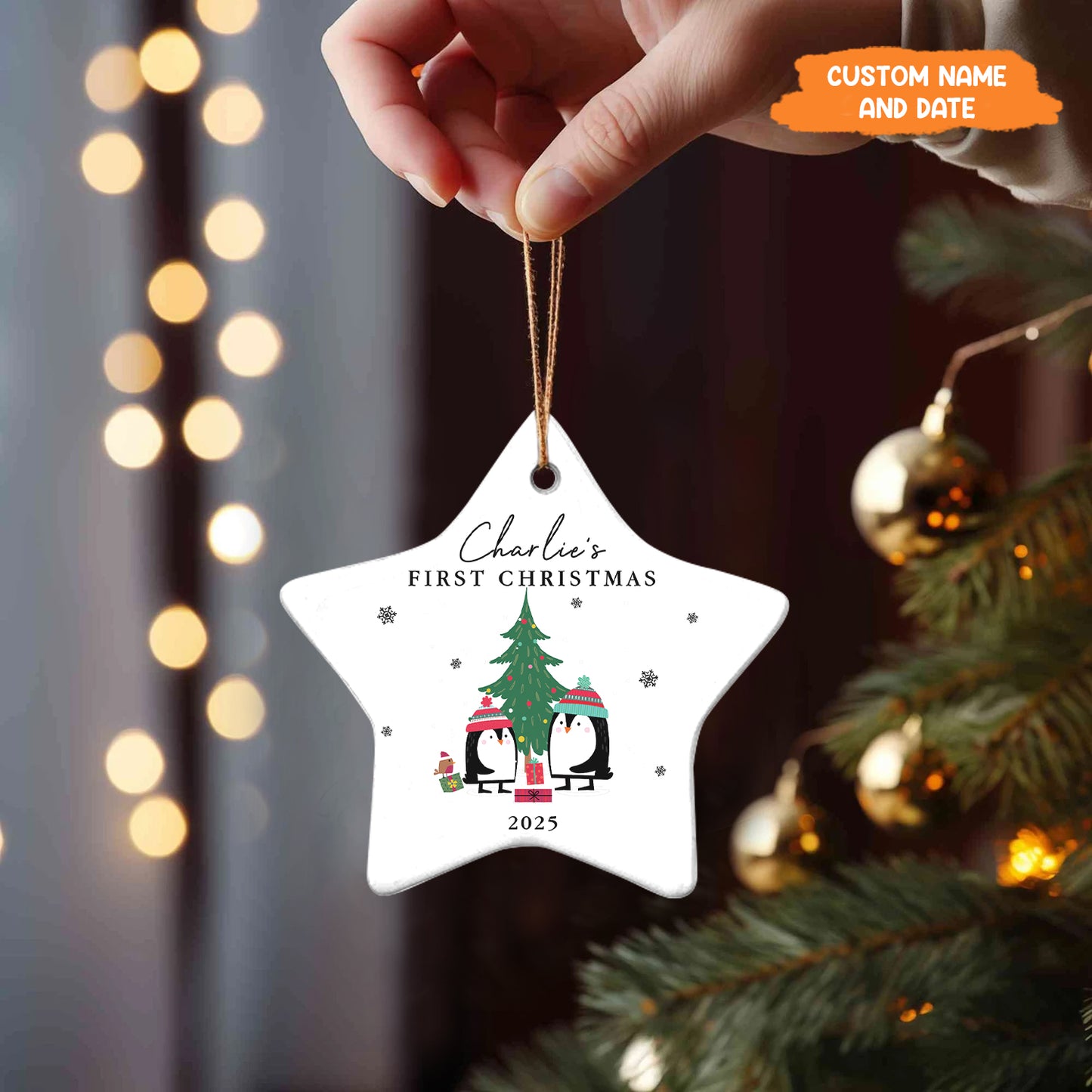 Petthouse | Personalized Baby's First Christmas Ornament 2024, First Christmas Ornament, Christmas Tree