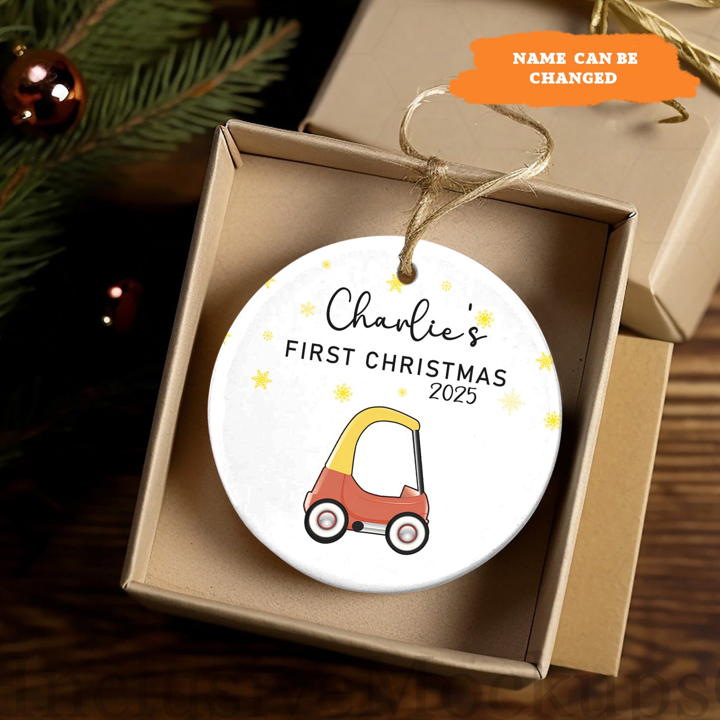 Petthouse | Personalized First Christmas Baby Ornament, Xmas Tree Ornament, Christmas Gift, Holiday Keepsake