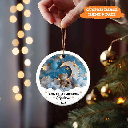 Petthouse | Personalized Baby's First Christmas Ornament 2024, Xmas Ornament, New Baby Gift, Baby Keepsake