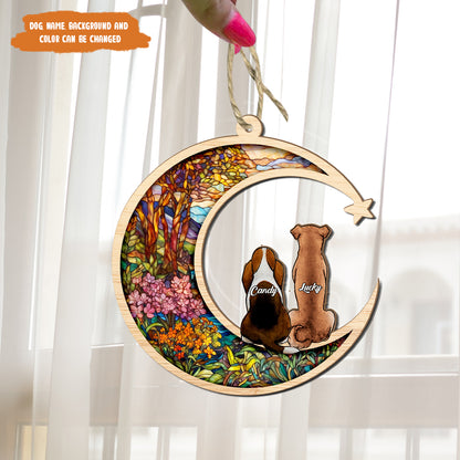 Petthouse | Personalized Memorial Dogs Suncatcher, Dog Memorial Gift, Dog Portrait Gift, Dog Loss Sympathy