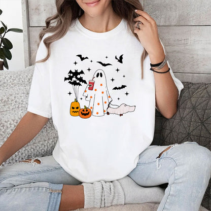 Petthouse | Halloween Ghost Dachshund Dog Shirt, Сute Ghost Dog Shirt, Women Halloween, Spooky Vibes