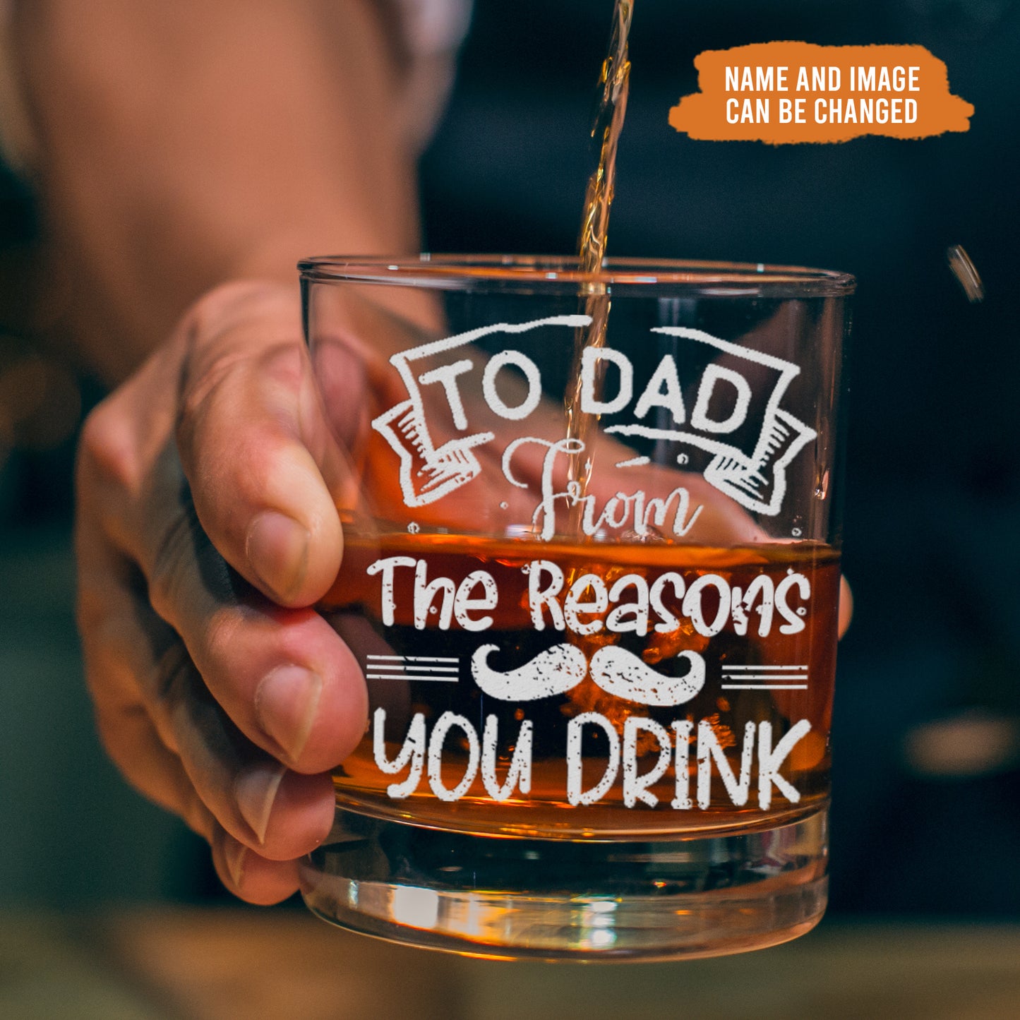 Petthouse | Personalized To Dad From The Reasons You Drink Dog Dad Whiskey Glass, Present For Dad