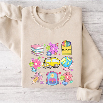 Petthouse | Coquette Teacher Back To School Shirt, School Bus Books Shirt, First Day Of School Shirt