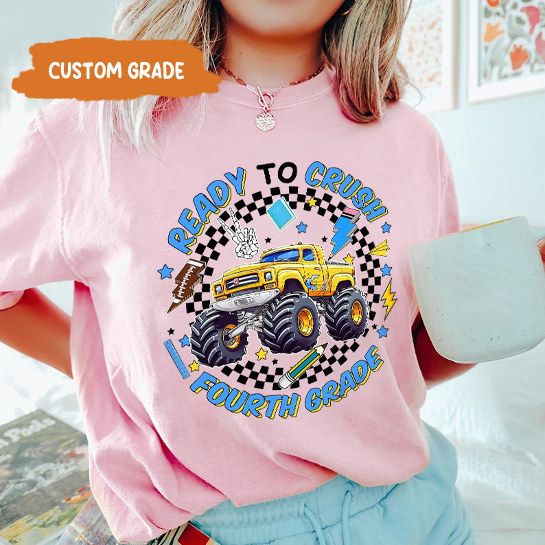 Petthouse | Custom Back To School Shirt For Boys, Cool Monster Truck, First/ Second Grade Shirt