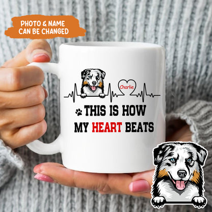 Petthouse | Custom Dog This Is How My Heart Beats Shirt, Fathers Day Shirt, Dog Dad Shirt