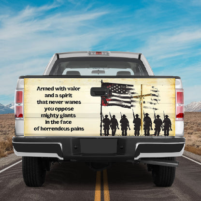 Petthouse | Jesus Veteran American Flag Tailgate Wrap Memorial Day Graphic Wraps 4th Of July Truck Wraps