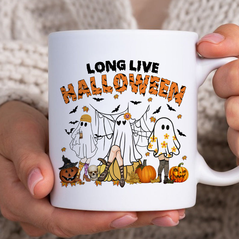 Petthouse | Long Live Halloween Vintage Women Shirt, Spooky Season Tshirt, Cute Ghost Thick Thighs