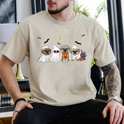 Petthouse | Funny Ghost Dog T-shirt, Halloween Cute Shirt, Spooky Season Gift, Dog Lovers Tshirt