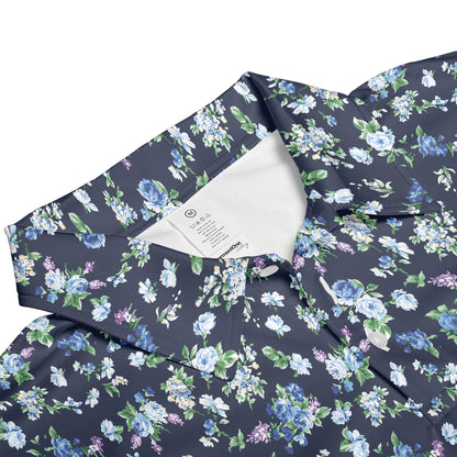 Petthouse | Customized Golfer Gift Flowers Pattern All Over Women's Polo Shirt Floral Style Golfing