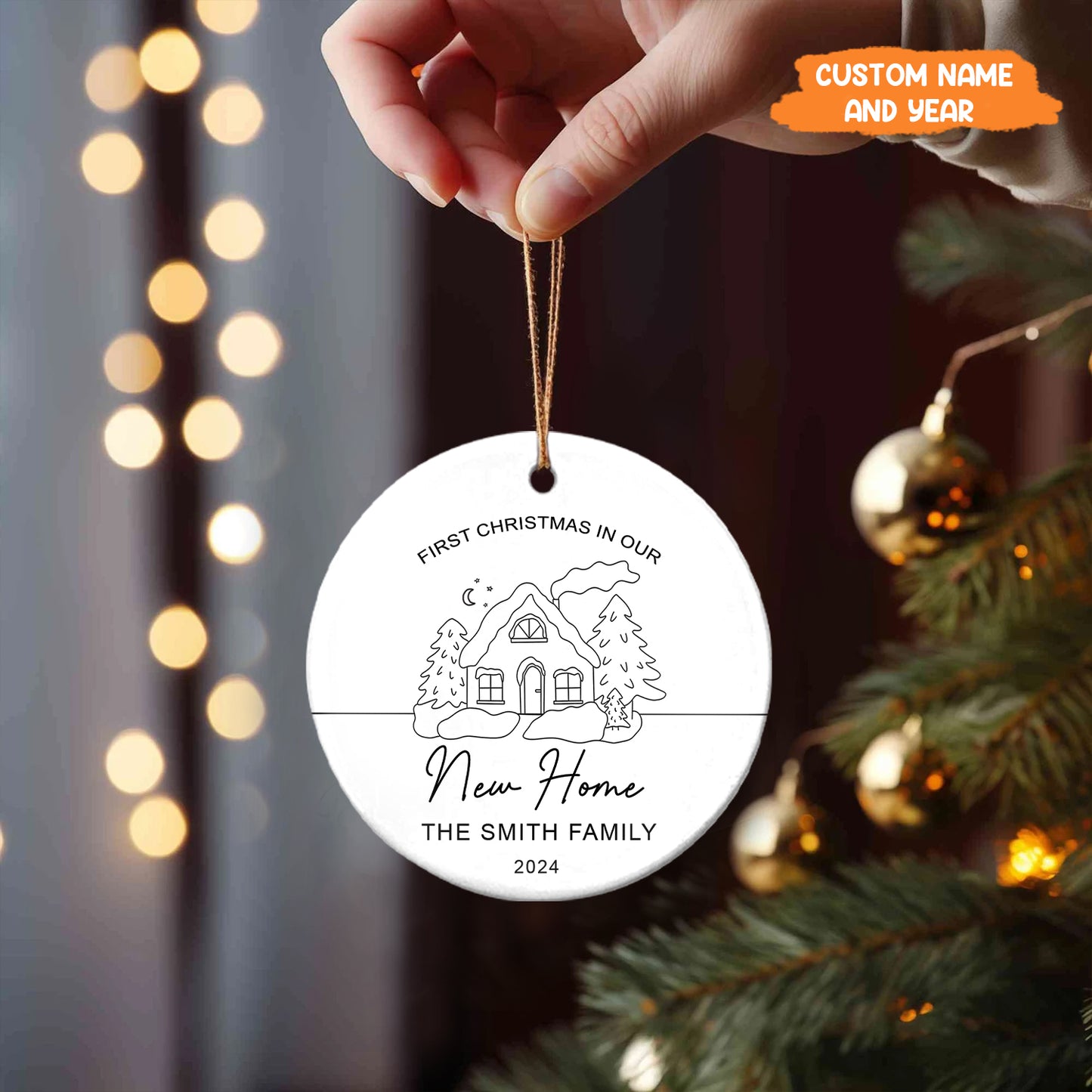 Petthouse |  Personalized First Christmas In Our New Home 2024, Housewarming Gift, Christmas Ornament