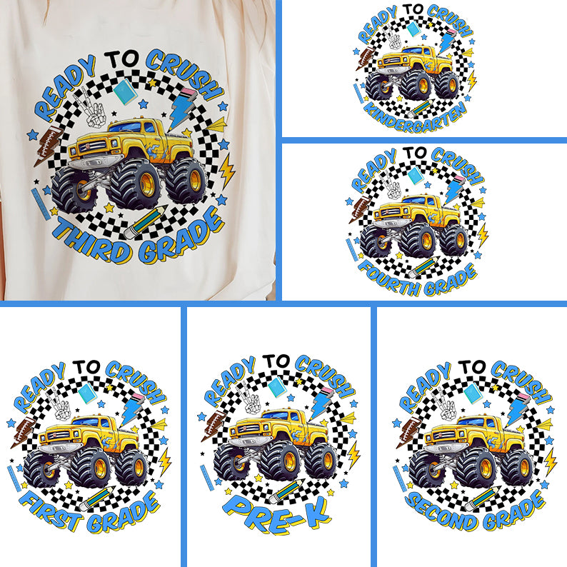 Petthouse | Custom Back To School Shirt For Boys, Cool Monster Truck, First/ Second Grade Shirt