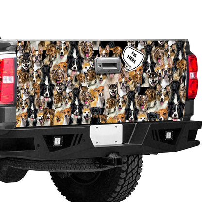 Petthouse | Labrador Retriever I’m Here Tailgate Wrap A Bunch Of Dogs Truck Tailgate Decal Labrador