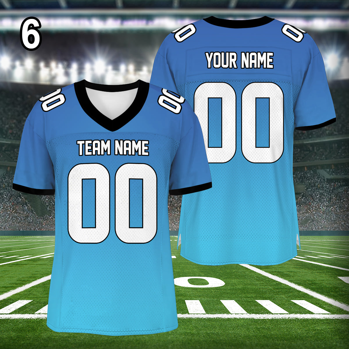 Petthouse | Custom Football Team Jersey Shirt, Personalized Football Jersey, V-neck Short Sleeve Jersey Shirt, Football Jerseys