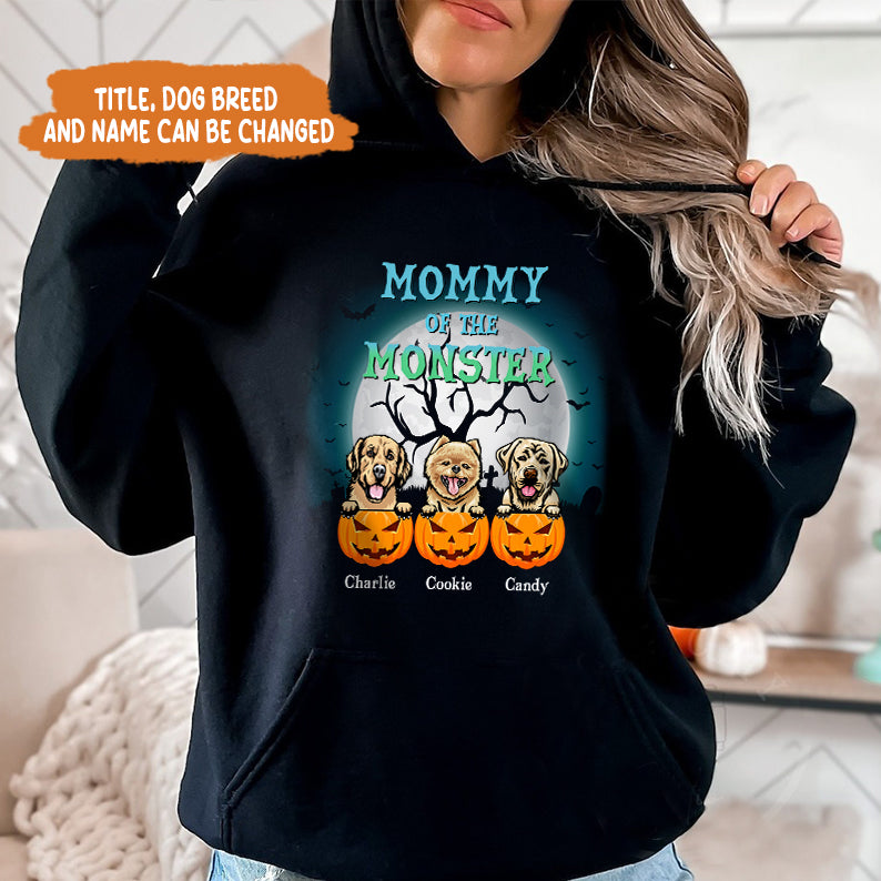 Petthouse | Personalized Dog Mom Monsters Halloween T Shirt, Dog Mommy Of The Monsters Dog Monster