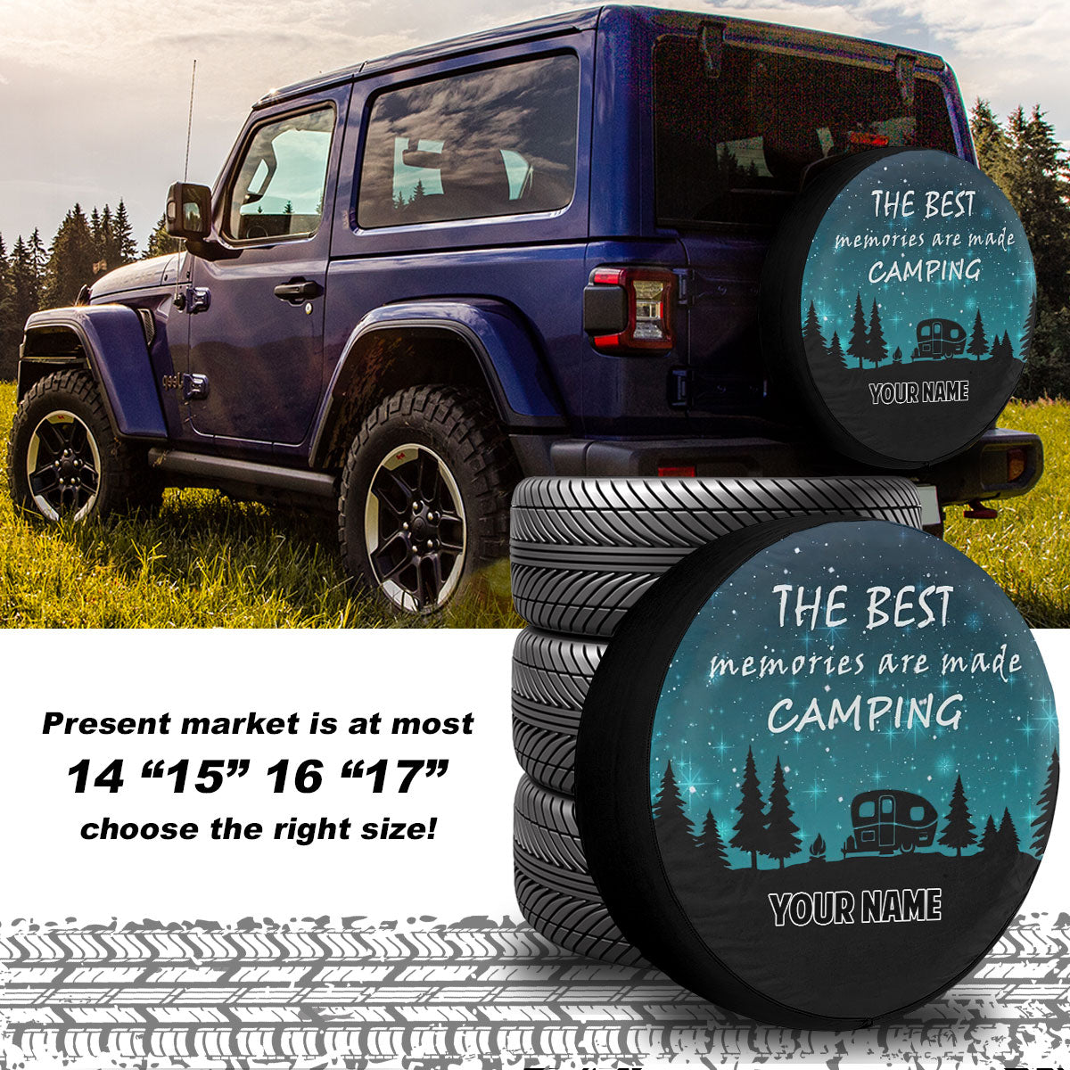 Petthouse | Customized Spare Tire Cover The Best Memories Tire Cover Camping Tire Cover Camping Soul Gift