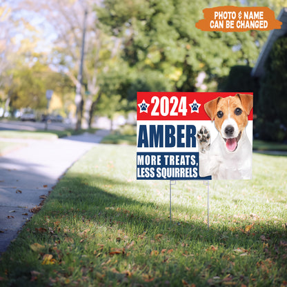 Petthouse | Personalized Yard Sign, Gift For Dog Lovers, Funny America Dog 2024, Custom Photo Yard Sign