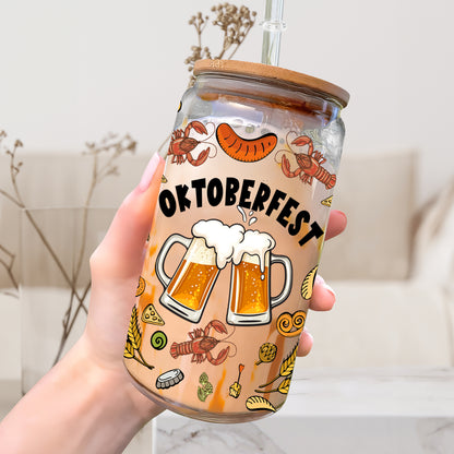 Petthouse | Oktoberfest Beer Festival Glass Can, Man Oktoberfest Beer Cup, Funny Oktoberfest Gift