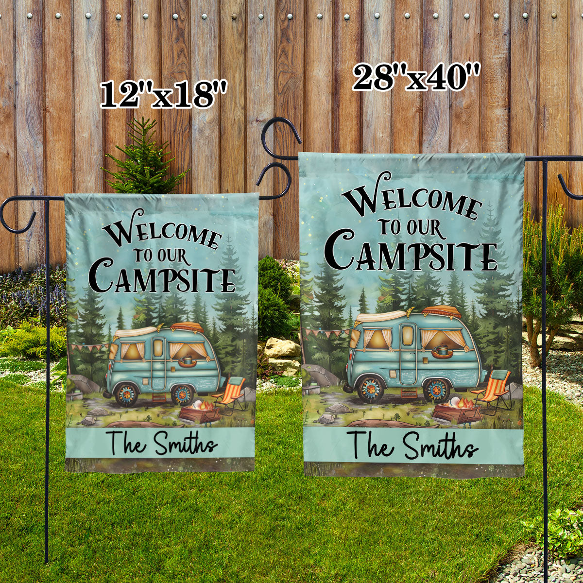 Petthouse | Personalized Camping Flag, Custom Garden Flag, Camping Flag, Camper Flag, Campsite Flag, Happy Campers Flag