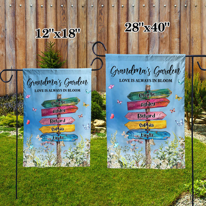 Petthouse | Personalized Grandma's Garden Flag, Grandma Flag House Decor, Grandma's Garden Flag Yard Sign, Gift For Grandma, Mom Garden Flag