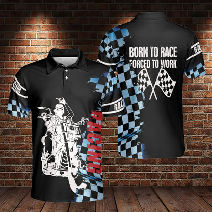 Petthouse | Born To Race Motorcycle Racer Polo Shirt Racing Speed Sport Shirt Daddy Gift